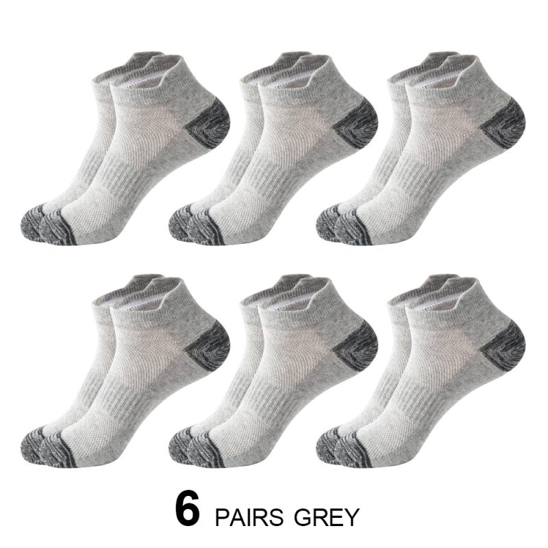 6 Pairs Men Ankle Socks floor sock Cotton Sports Socks Mesh Casual Athletic Summer Thin Cut Short High Quality Sokken Size 38-48 - Image 9