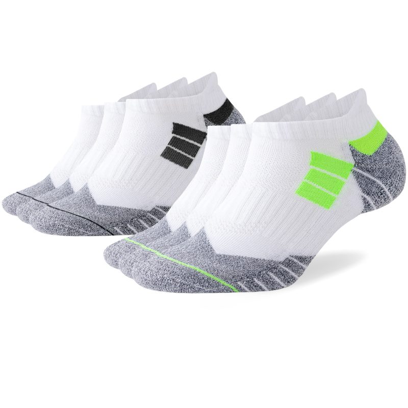 6 Pairs Lot Pack Men's Sports Socks Thick Cushioned Mesh Breathable Comfortable Ear Male Athletic Low Cut Running Ankle Socks - Image 8