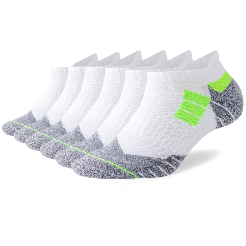 6 Pairs Lot Pack Men's Sports Socks Thick Cushioned Mesh Breathable Comfortable Ear Male Athletic Low Cut Running Ankle Socks - Image 10
