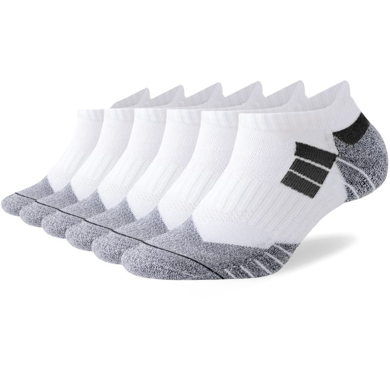6 Pairs Lot Pack Men's Sports Socks Thick Cushioned Mesh Breathable Comfortable Ear Male Athletic Low Cut Running Ankle Socks - Image 11