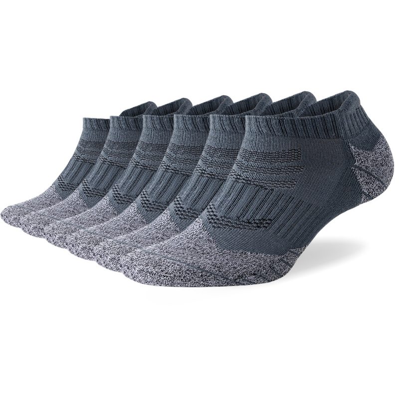 6 Pairs Lot Pack Men's Sports Socks Thick Cushioned Mesh Breathable Comfortable Ear Male Athletic Low Cut Running Ankle Socks - Image 13