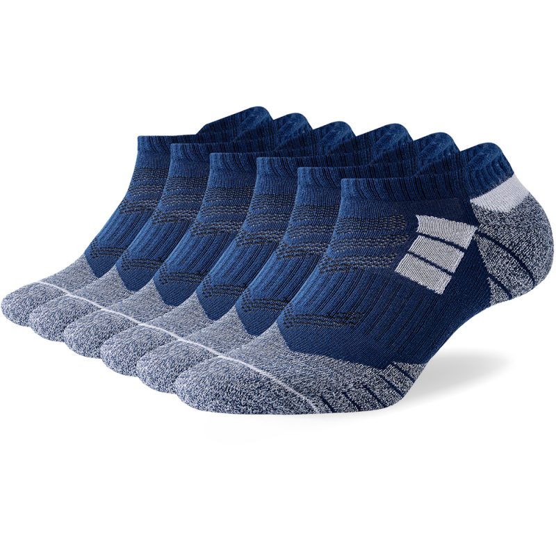6 Pairs Lot Pack Men's Sports Socks Thick Cushioned Mesh Breathable Comfortable Ear Male Athletic Low Cut Running Ankle Socks - Image 14