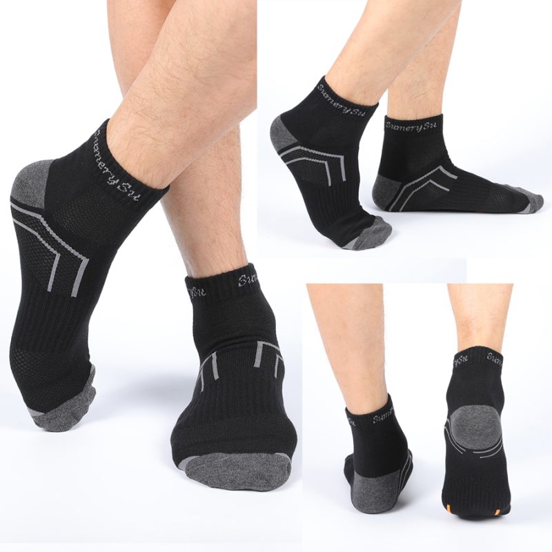5 Pairs/Box Running Socks Men Sport Outdoor Casual Travel Cotton Stripes Compression Black Sock Gift Hot Sale 2024 - Image 4