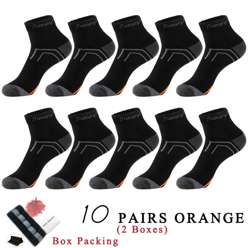 5 Pairs/Box Running Socks Men Sport Outdoor Casual Travel Cotton Stripes Compression Black Sock Gift Hot Sale 2024 - Image 9