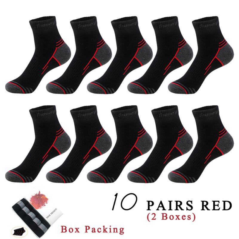 5 Pairs/Box Running Socks Men Sport Outdoor Casual Travel Cotton Stripes Compression Black Sock Gift Hot Sale 2024 - Image 11