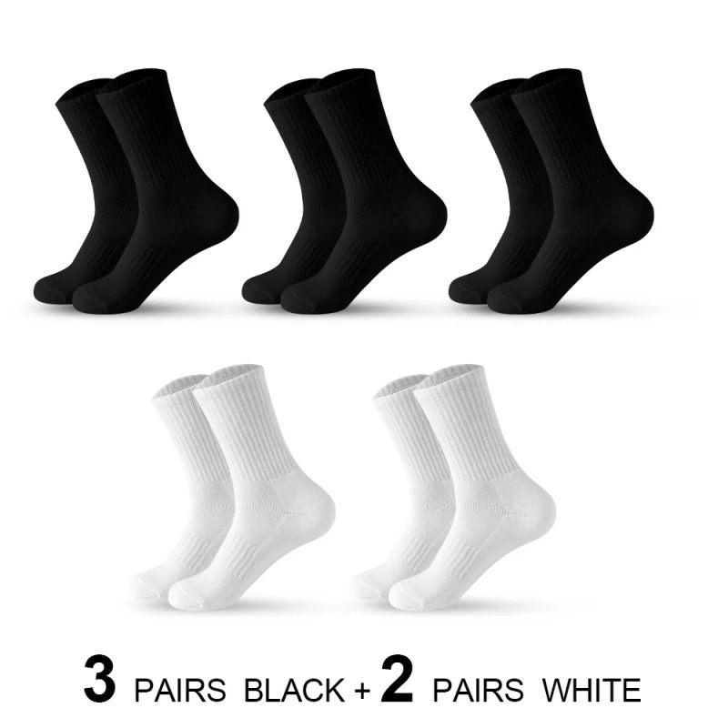 5Pairs Brand Men Cotton New Style White Socks Men Soft Breathable Sports Long socks Summer Winter for Male Socks Plus Size - Image 9