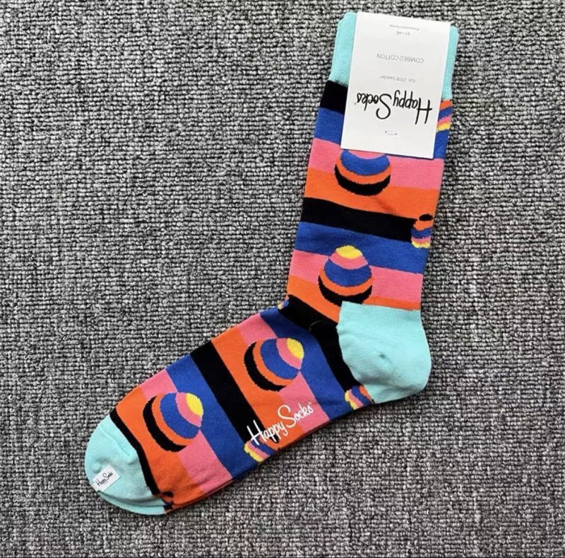 Men's Color Jacquard Fresh Fashion Cotton Mid Tube Sports Socks For All Seasons SIZE 41-46 - Image 39