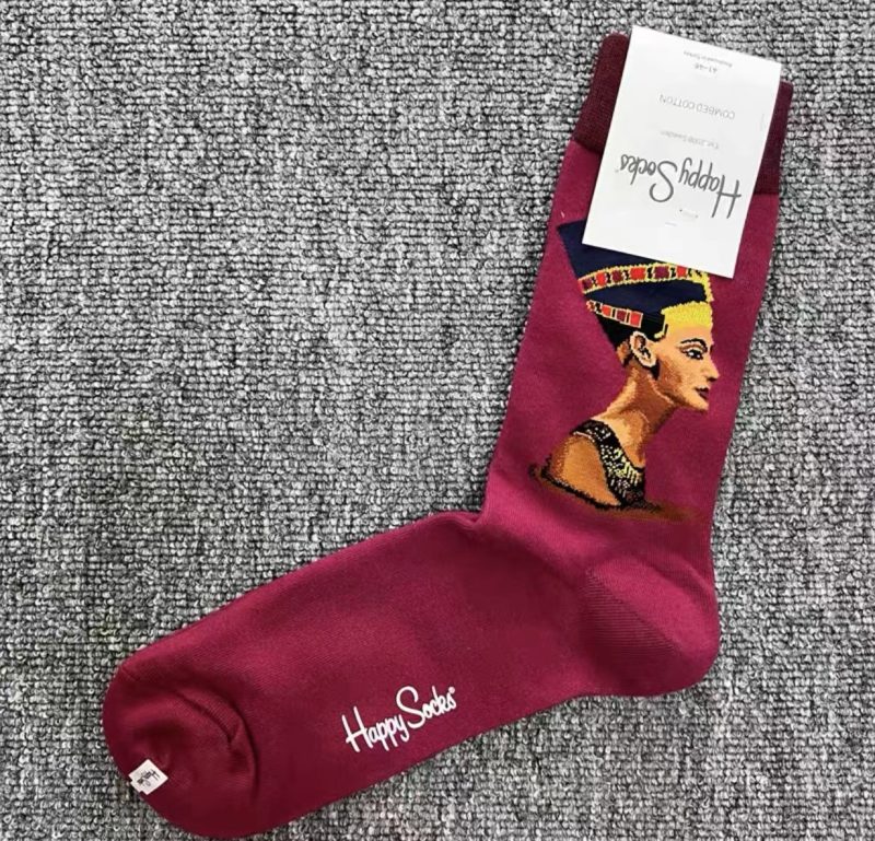 Men's Color Jacquard Fresh Fashion Cotton Mid Tube Sports Socks For All Seasons SIZE 41-46 - Image 46