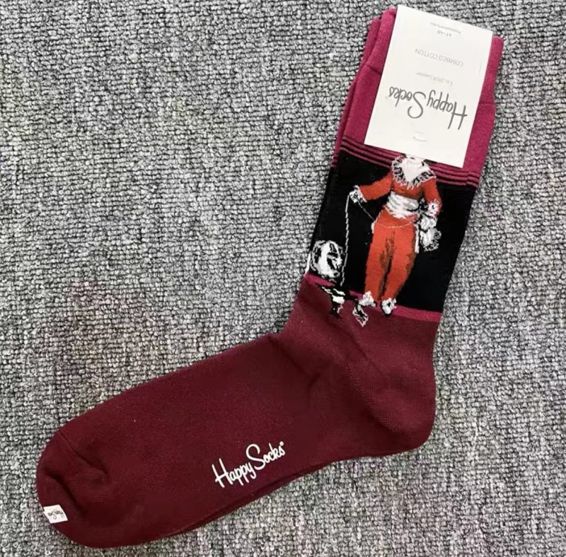 Men's Color Jacquard Fresh Fashion Cotton Mid Tube Sports Socks For All Seasons SIZE 41-46 - Image 47