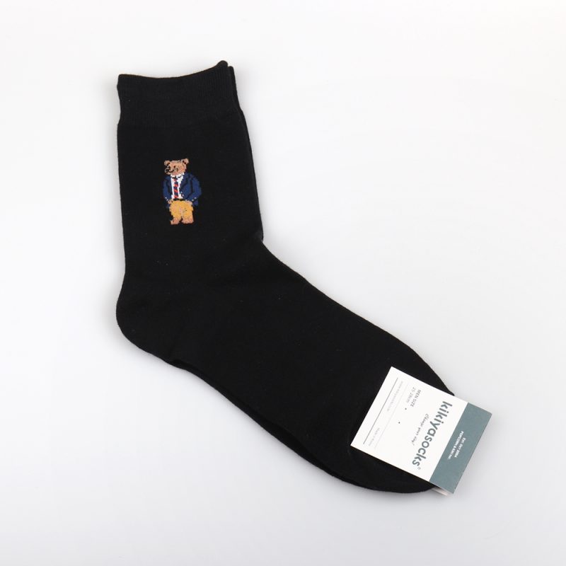 1 Pair Bear Men's Socks Simple Style Cotton Cartoon Gentleman Harajuku Skateboard Spring Winter Warm Novelty Breathable - Image 9