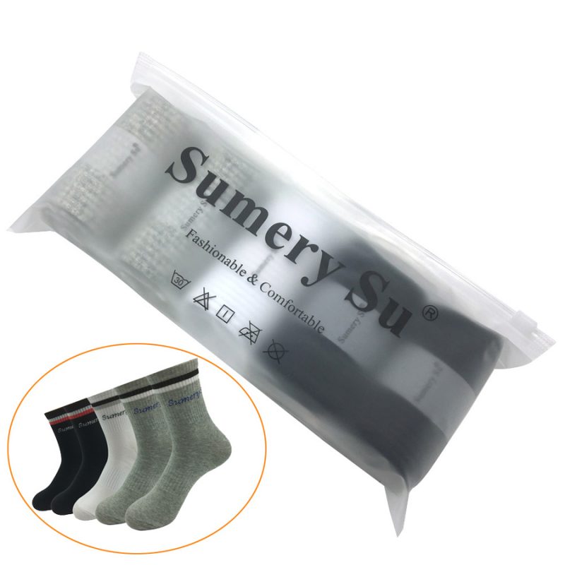 5 Pairs/Lot Mens Socks Running Breathable Sports Trekking Cotton Stripes Solid Compression Crew Long Socks Male Gift Hot Sale - Image 13