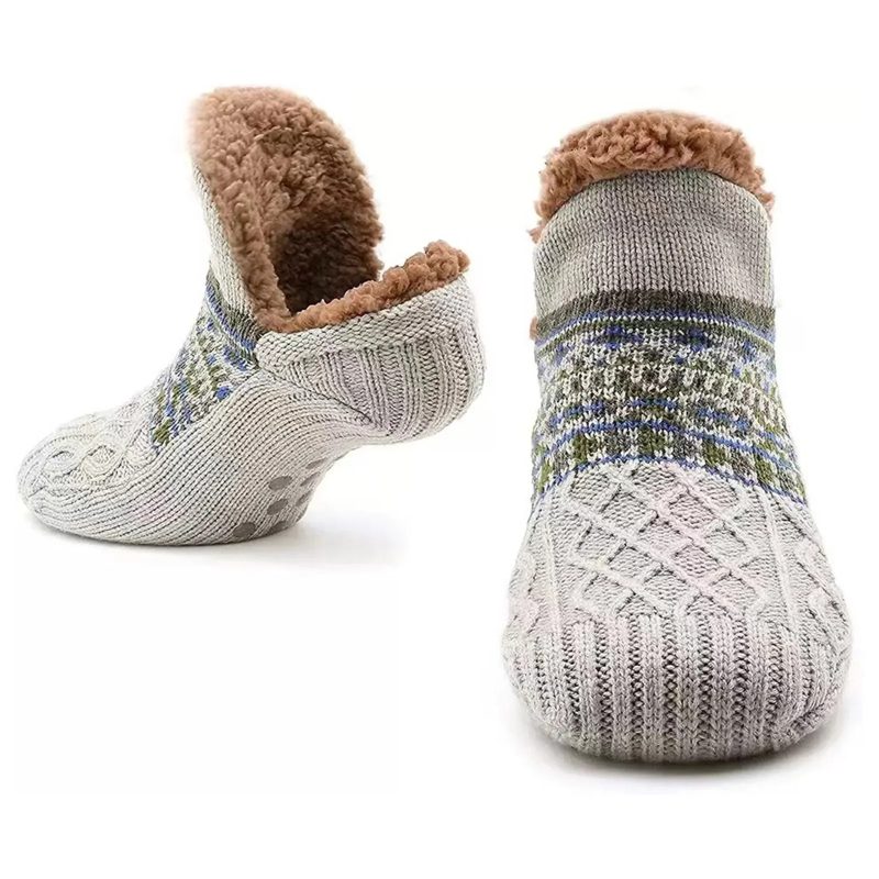 Thermal Mens Fluffy Slipper Socks Winter Warm Women Short Cotton Thickened Home Sleeping Soft Non Slip Grip Fuzzy Floor Socks - Image 9