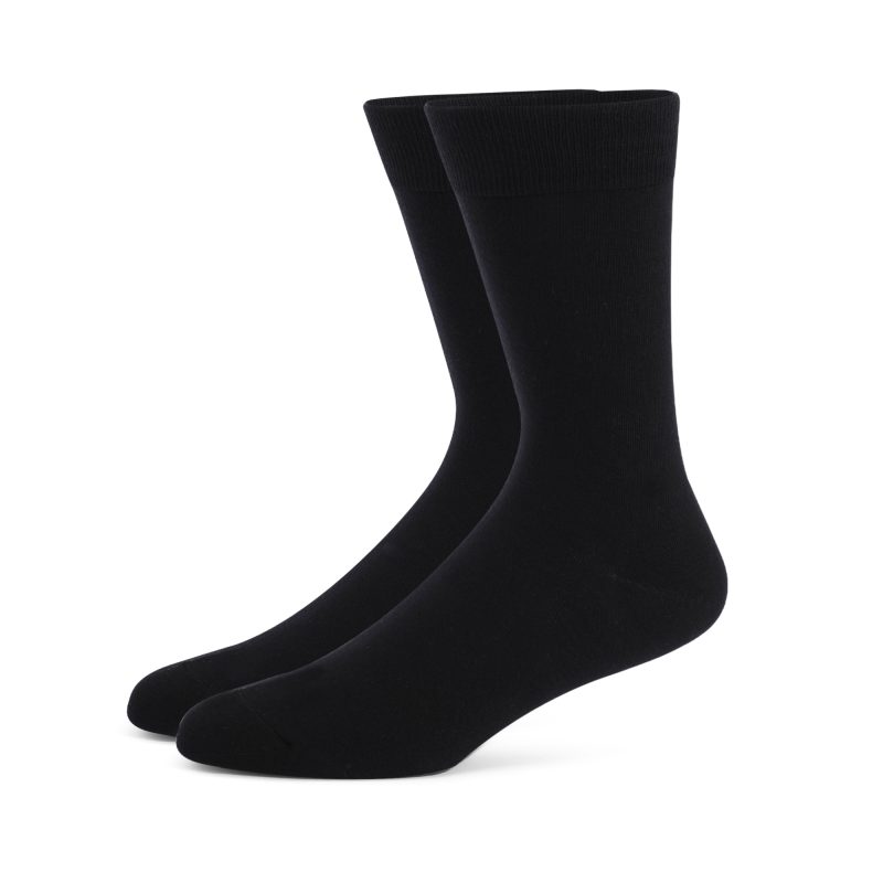 5 Pairs Mens Dress Socks stripe Plus Size，High Quality Combed Cotton Crew Socks，Black Cool Breathable Casual Socks for men - Image 6