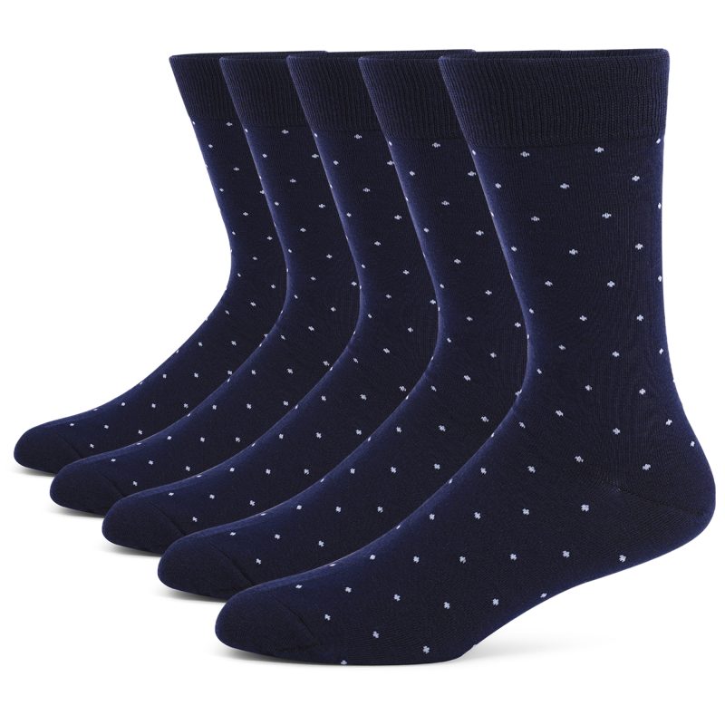 5 Pairs Mens Dress Socks Plus Size,High Quality Combed Cotton Crew Socks,Black Cool Argyle Breathable Casual Socks for men - Image 15
