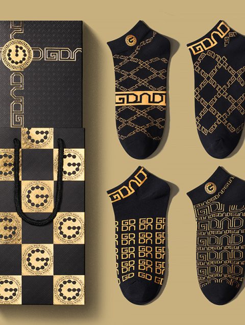 Genuine GDAD Men's Socks Cotton Sports Breathable Sweat Absorption Deodorant Thin Style Trend Men's Socks High-Grade Gift