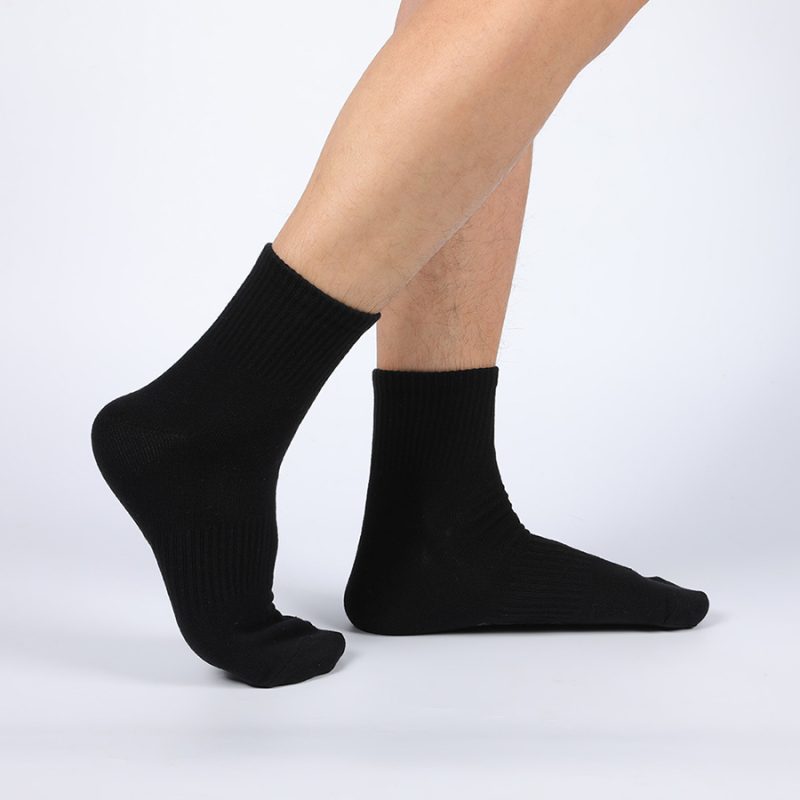 3 Pairs/Lot Mens Socks Dress Long Running Casual Thick Cotton Solid Outdoor Breathable Climbing Business Sock 3 Colors Male Gift - Image 3