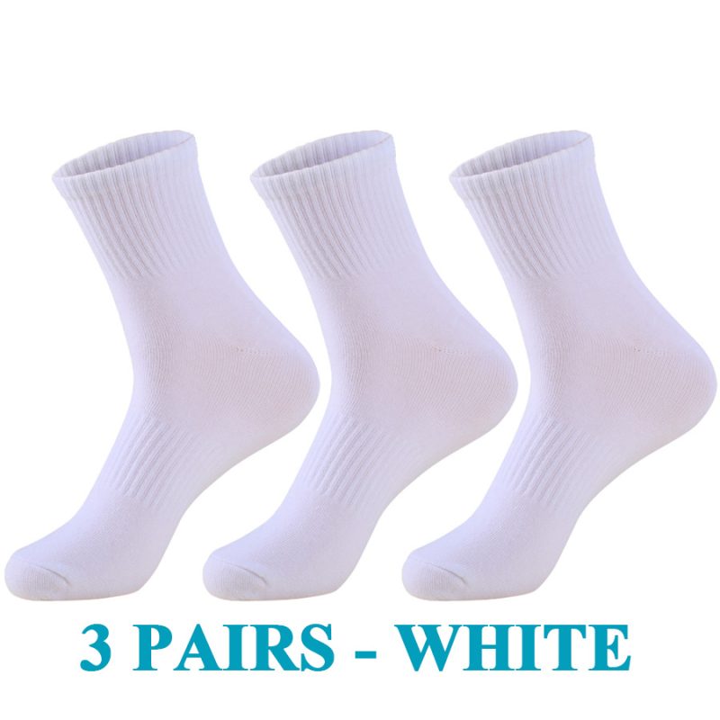 3 Pairs/Lot Mens Socks Dress Long Running Casual Thick Cotton Solid Outdoor Breathable Climbing Business Sock 3 Colors Male Gift - Image 10