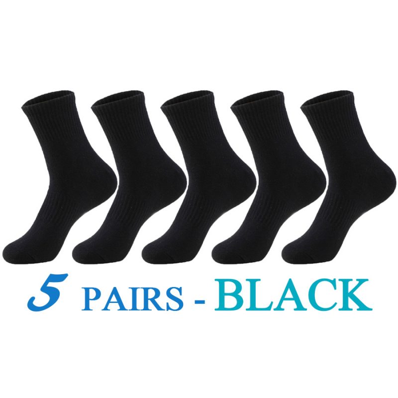 3 Pairs/Lot Mens Socks Dress Long Running Casual Thick Cotton Solid Outdoor Breathable Climbing Business Sock 3 Colors Male Gift - Image 12