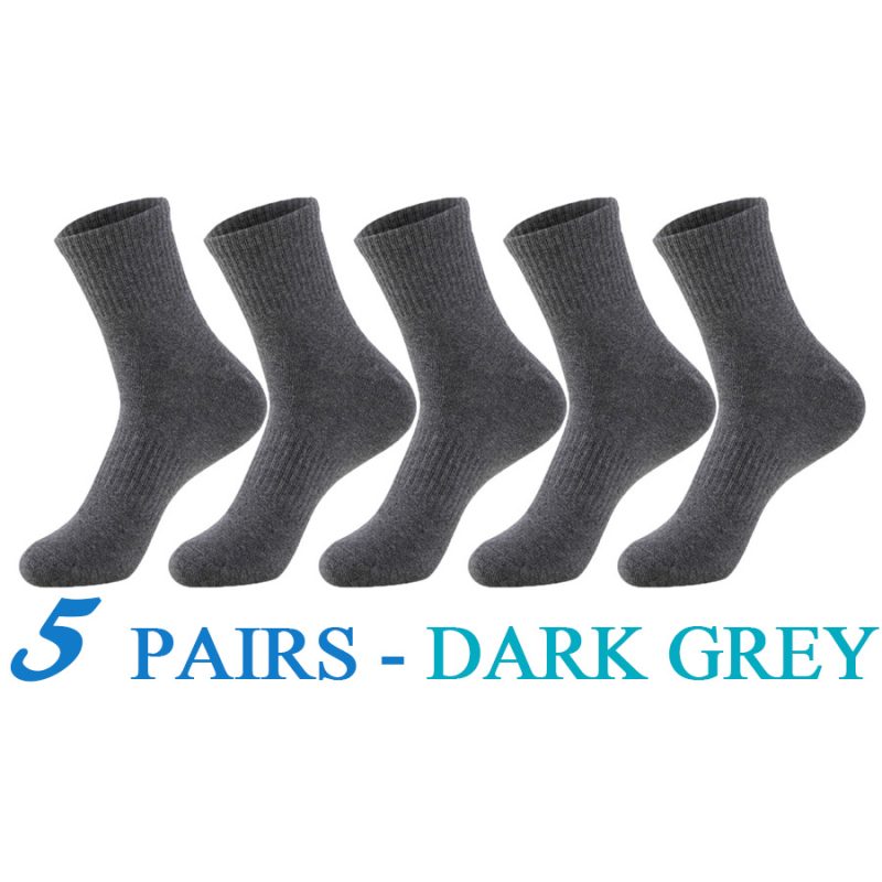 3 Pairs/Lot Mens Socks Dress Long Running Casual Thick Cotton Solid Outdoor Breathable Climbing Business Sock 3 Colors Male Gift - Image 13