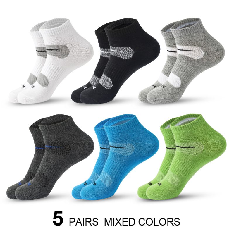 5 pairs Cotton Men Fashion Ankle Socks High Quality Elastic Mesh Breathable Male Sock Summer Deodorant Casual Mens Short Socks - Image 24