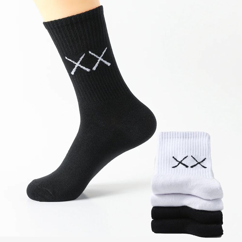 5Pairs/Lot Cotton Socks Men Soft Breathable Long Socks FASHION Solid Color deodorize white Socks Man Outdoor Sports Soccer Sock - Image 4