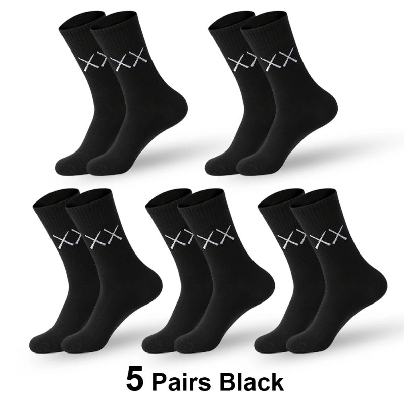 5Pairs/Lot Cotton Socks Men Soft Breathable Long Socks FASHION Solid Color deodorize white Socks Man Outdoor Sports Soccer Sock - Image 8