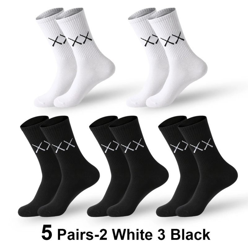 5Pairs/Lot Cotton Socks Men Soft Breathable Long Socks FASHION Solid Color deodorize white Socks Man Outdoor Sports Soccer Sock - Image 10