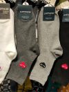 Ins socks Breathable and absorbent Gentleman Korean version black and white Solid color love fashion in the leisure sports wind
