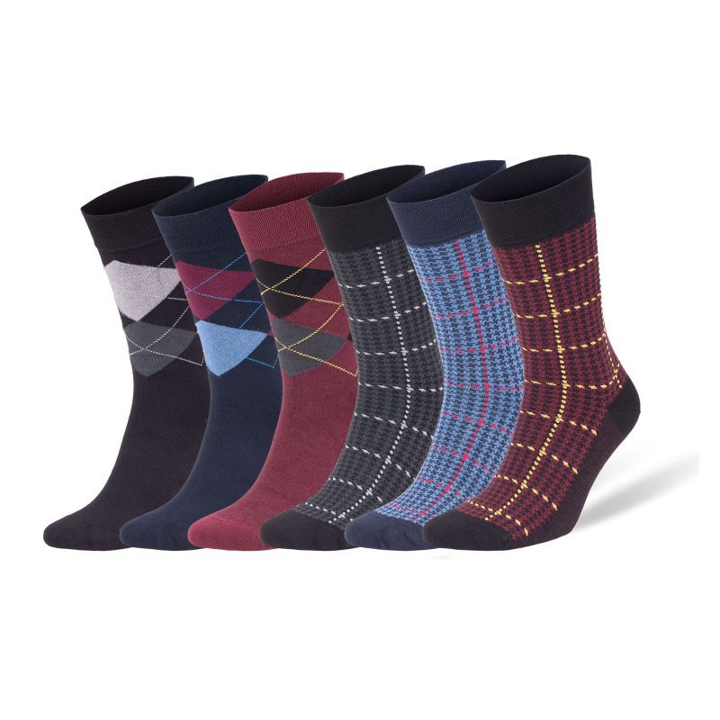 6 Pairs Bamboo Rayon Dress Socks for Men Business Trouser Socks Shoe Size 8 to 11.5 - Image 8
