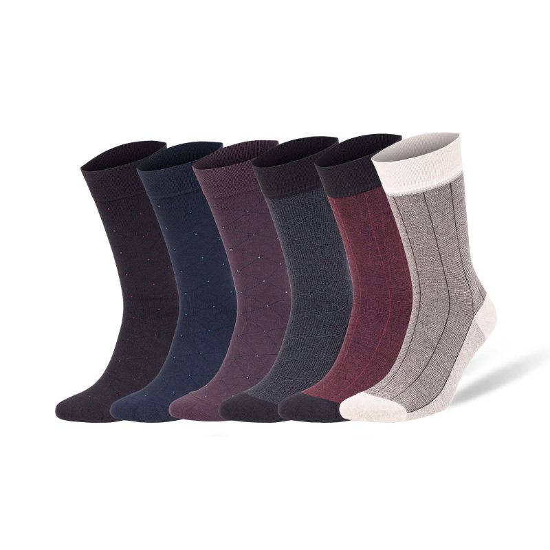 6 Pairs Bamboo Rayon Dress Socks for Men Business Trouser Socks Shoe Size 8 to 11.5 - Image 9