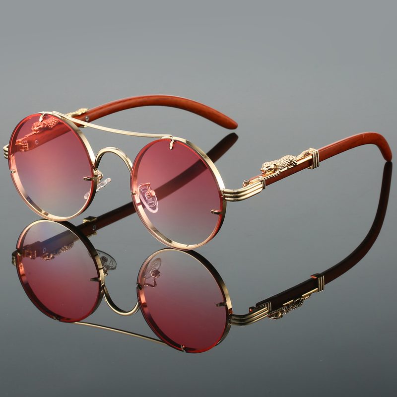 KAMMPT Retro Round Metal Sunglasses Fashion Pilot Gradient Driving Men's Shades Women Vintage Trendy Brand Design Sun Glasses - Image 3