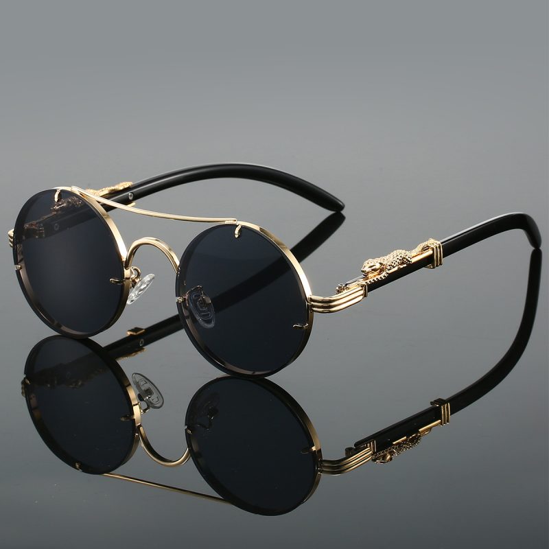 KAMMPT Retro Round Metal Sunglasses Fashion Pilot Gradient Driving Men's Shades Women Vintage Trendy Brand Design Sun Glasses - Image 4