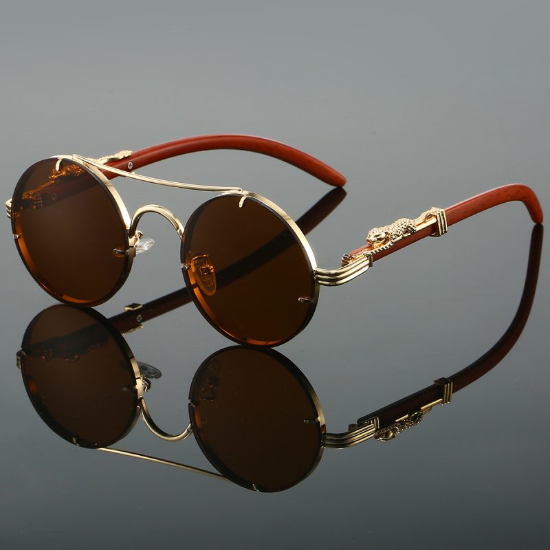 KAMMPT Retro Round Metal Sunglasses Fashion Pilot Gradient Driving Men's Shades Women Vintage Trendy Brand Design Sun Glasses - Image 5