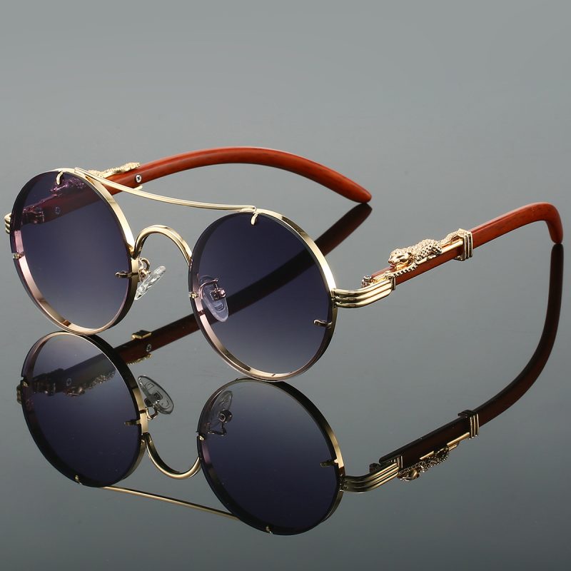 KAMMPT Retro Round Metal Sunglasses Fashion Pilot Gradient Driving Men's Shades Women Vintage Trendy Brand Design Sun Glasses - Image 7