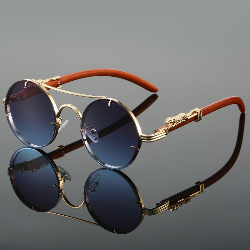 KAMMPT Retro Round Metal Sunglasses Fashion Pilot Gradient Driving Men's Shades Women Vintage Trendy Brand Design Sun Glasses - Image 10