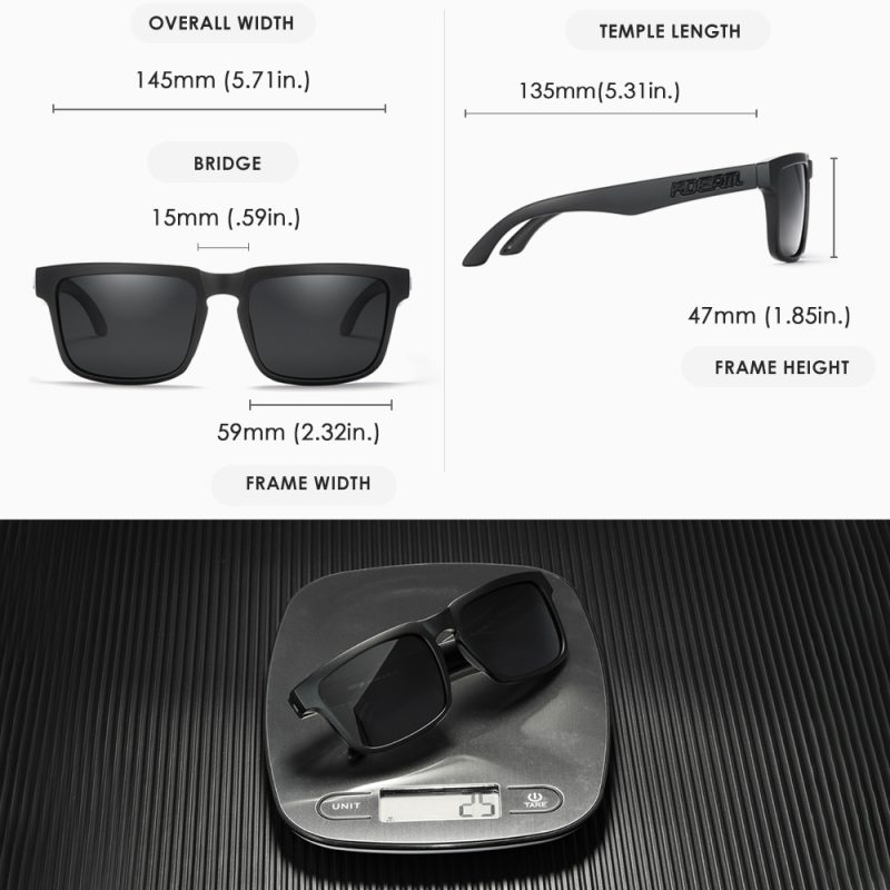 New KDEAM Brand High Quality Men Square Sunglasses Colors Sports Polarized Sun Glasses Reflective Coating Mirrored Lens UV400 - Image 2