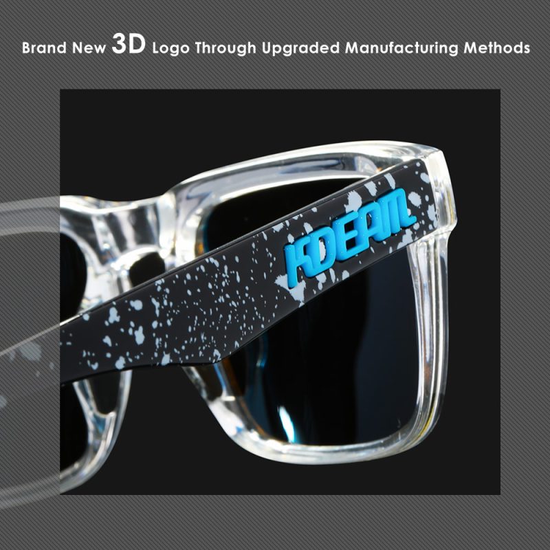 New KDEAM Brand High Quality Men Square Sunglasses Colors Sports Polarized Sun Glasses Reflective Coating Mirrored Lens UV400 - Image 4