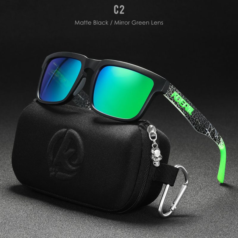 New KDEAM Brand High Quality Men Square Sunglasses Colors Sports Polarized Sun Glasses Reflective Coating Mirrored Lens UV400 - Image 9
