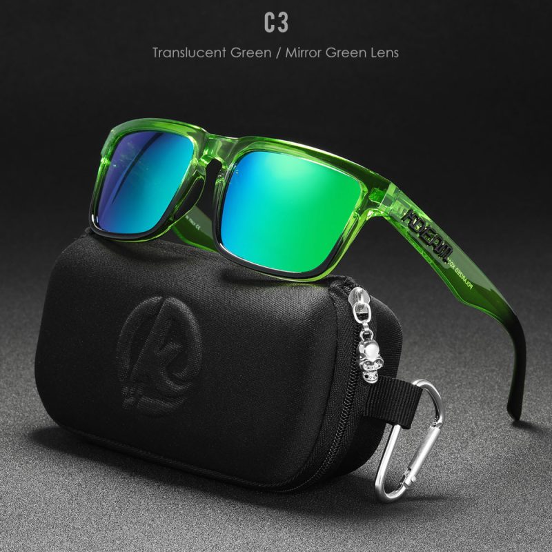 New KDEAM Brand High Quality Men Square Sunglasses Colors Sports Polarized Sun Glasses Reflective Coating Mirrored Lens UV400 - Image 10