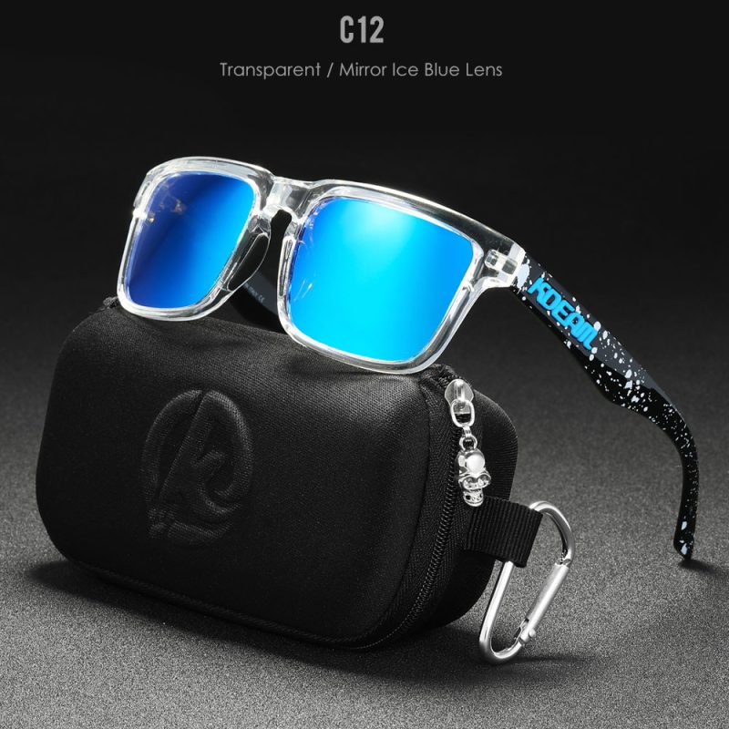 New KDEAM Brand High Quality Men Square Sunglasses Colors Sports Polarized Sun Glasses Reflective Coating Mirrored Lens UV400 - Image 19