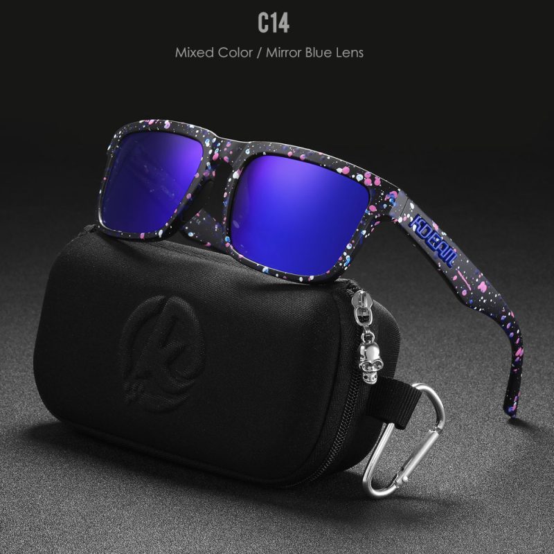 New KDEAM Brand High Quality Men Square Sunglasses Colors Sports Polarized Sun Glasses Reflective Coating Mirrored Lens UV400 - Image 21