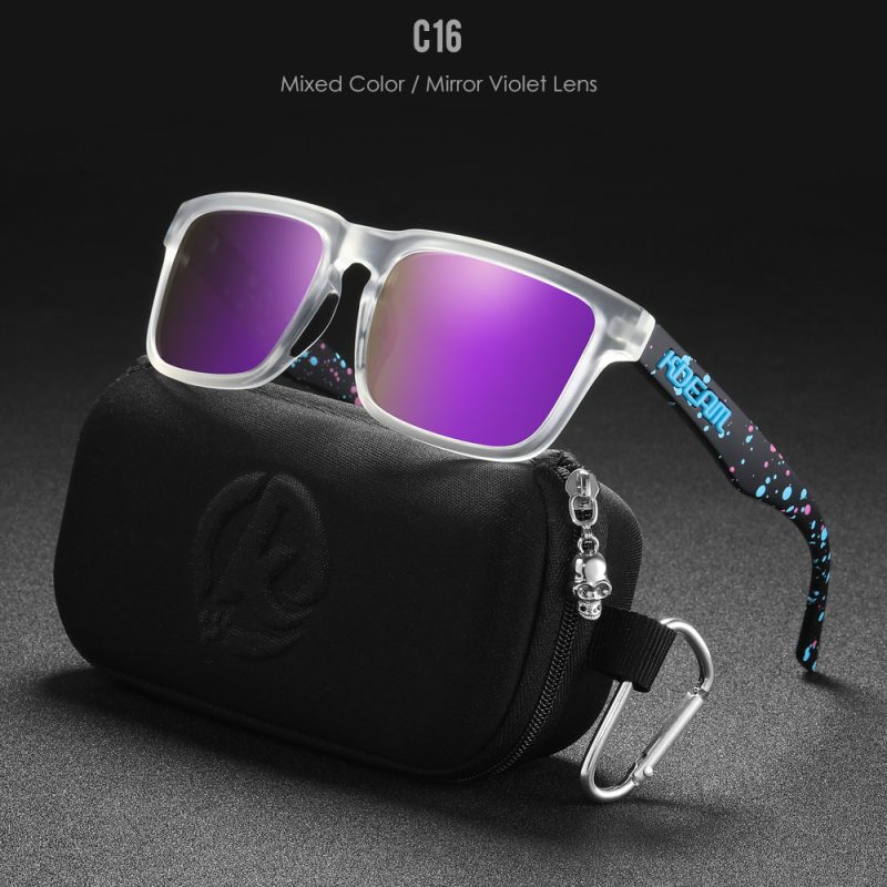 New KDEAM Brand High Quality Men Square Sunglasses Colors Sports Polarized Sun Glasses Reflective Coating Mirrored Lens UV400 - Image 23