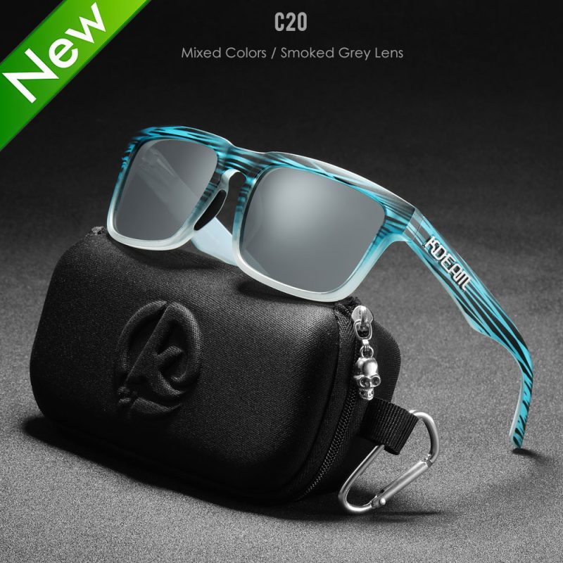 New KDEAM Brand High Quality Men Square Sunglasses Colors Sports Polarized Sun Glasses Reflective Coating Mirrored Lens UV400 - Image 26