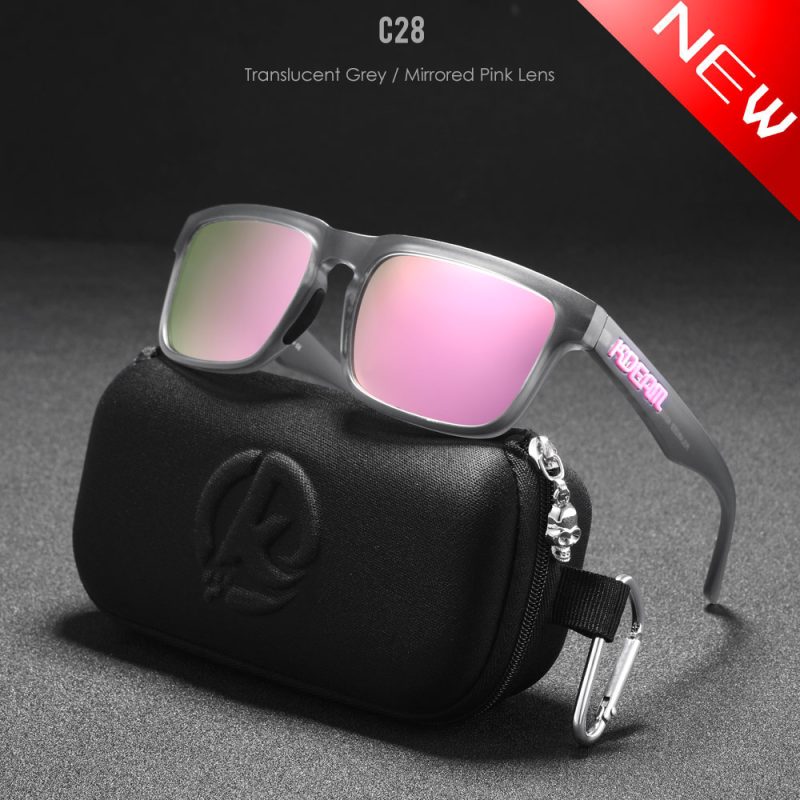 New KDEAM Brand High Quality Men Square Sunglasses Colors Sports Polarized Sun Glasses Reflective Coating Mirrored Lens UV400 - Image 34