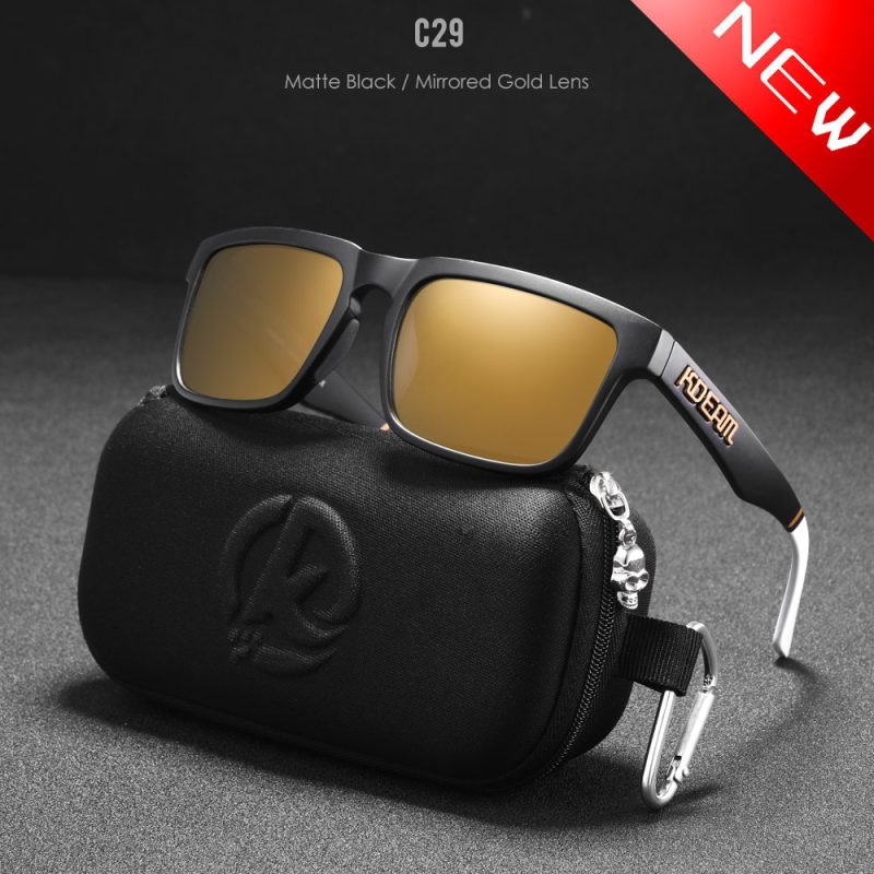 New KDEAM Brand High Quality Men Square Sunglasses Colors Sports Polarized Sun Glasses Reflective Coating Mirrored Lens UV400 - Image 35