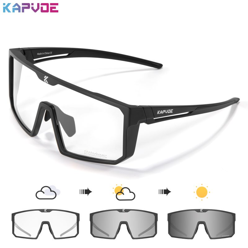 KAPVOE Photochromic Cycling Glasses Men Women Clear Mountain Bike Sunglasses MTB Bicycle Riding Sports Triathlon Running - Image 8