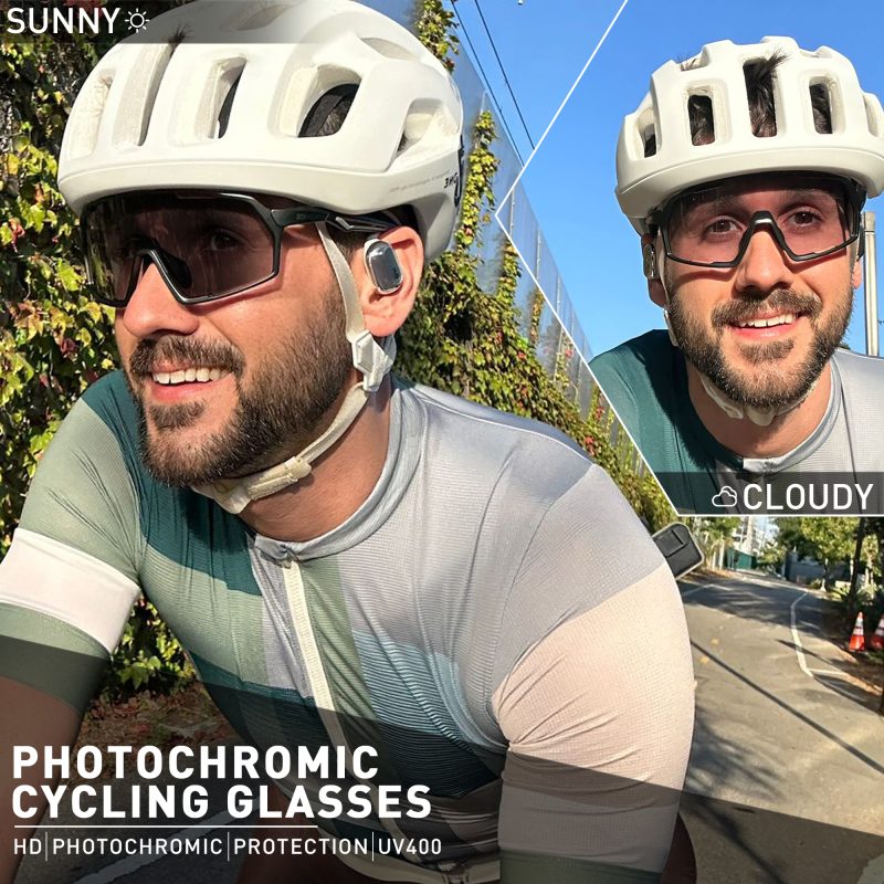 KAPVOE Photochromic Cycling Glasses Sports Sunglasses for Men Women UV400 Protection Bicycle MTB Mountain Bike Sunglasses - Image 2