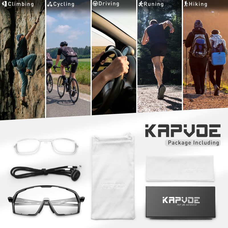 KAPVOE Photochromic Cycling Glasses Sports Sunglasses for Men Women UV400 Protection Bicycle MTB Mountain Bike Sunglasses - Image 6