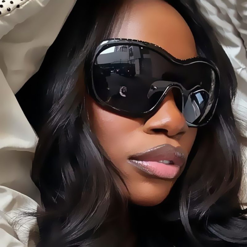 one piece oversized Y2K sunglasses for women men vintage square shield gradient hip hop sun glasses female sexy driving shades - Image 2