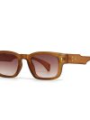 Luxury Punk Sunglasses For Women Men Fashion Square Brand Designer Retro Gradient Shades Trending Rivets Sun Glasses UV400 Green